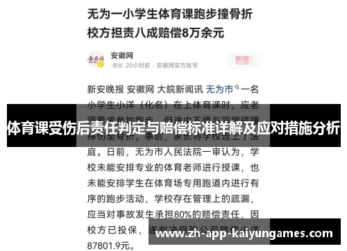 体育课受伤后责任判定与赔偿标准详解及应对措施分析